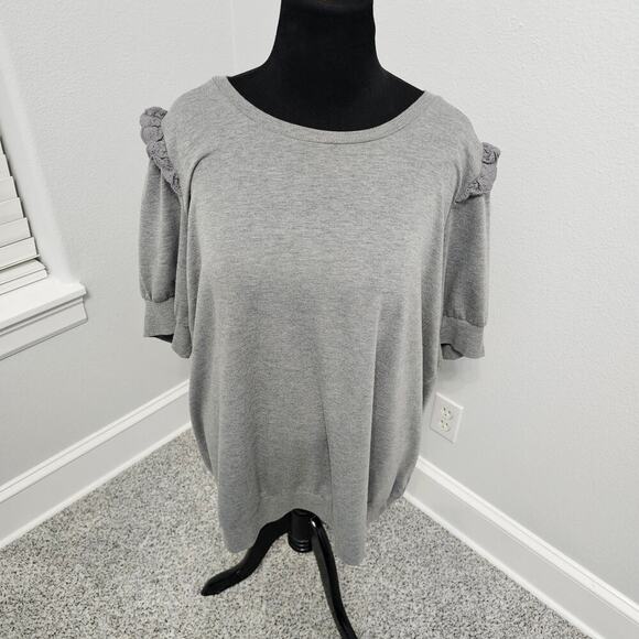 Torrid Lt Weight French Terry Crew Neck Short Sleeve Sweatshirt Size 3X - Picture 1 of 7